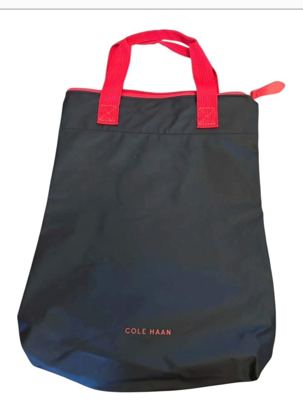 Cole HAAN | Black & Red Airline Fashion Zipper Bag | Eco Friendly Satchel